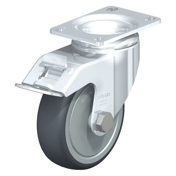 Swivel Plate Caster, TPR, 4