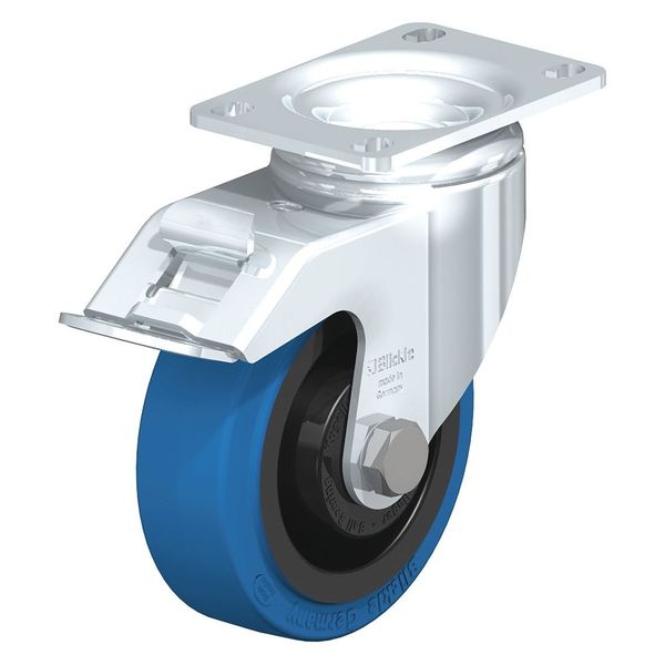 Swivel Plate Caster, Solid Rbber, 4