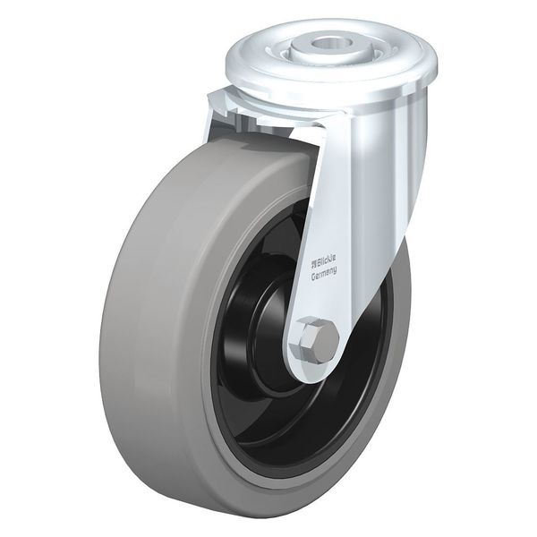 Kingpin Swivel Cstr, Solid Rbr, 4
