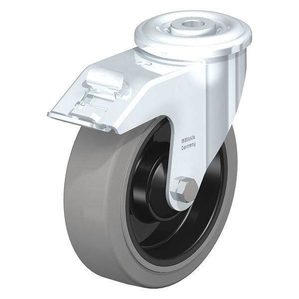 Kingpin Swivel Caster, Solid Rbr, 5