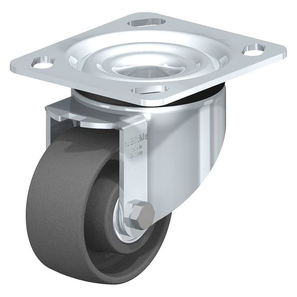 Swivel Plate Caster, Gry Nylon, 6