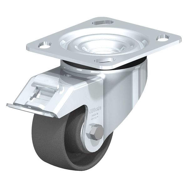 Swivel Plate Caster, Gray Nylon, 8