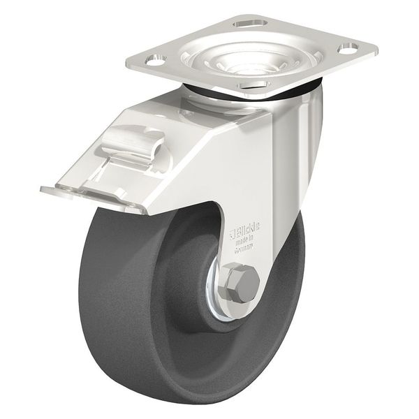 Swivel Plate Caster, Gray Nylon, 6