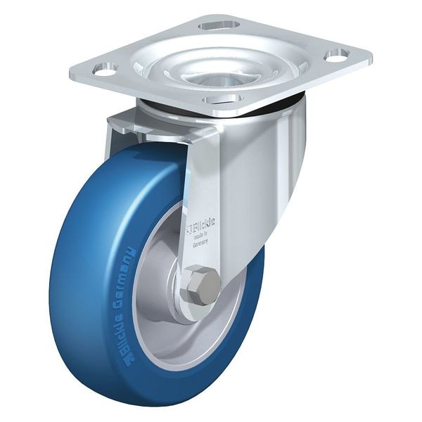 Swivel Plate Caster, PU, 3-1/8