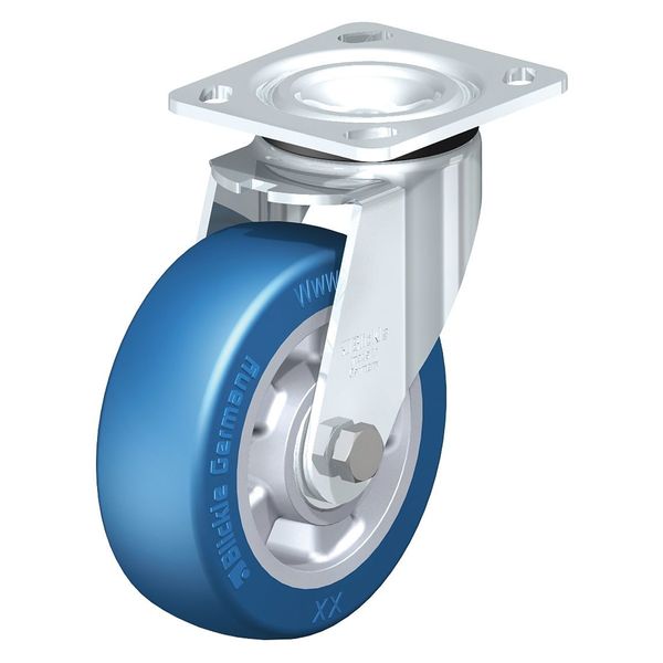 Swivel Plate Caster, PU, 6-5/16