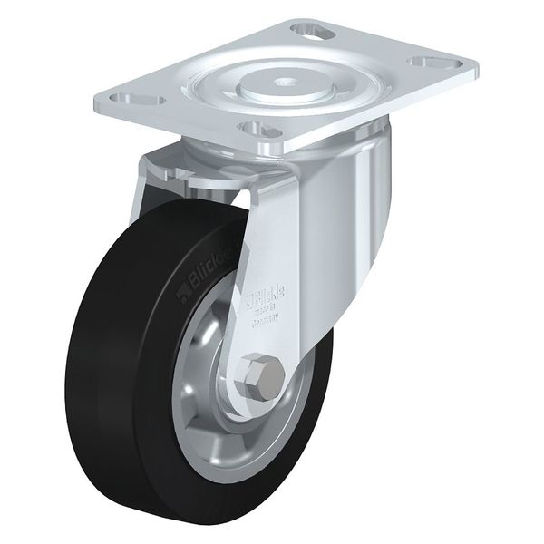 Swivel Plate Castr, Solid Rbbr, 6