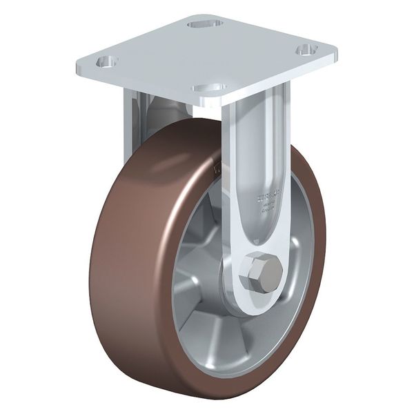 Rigid Plate Caster, PU, 6-5/16