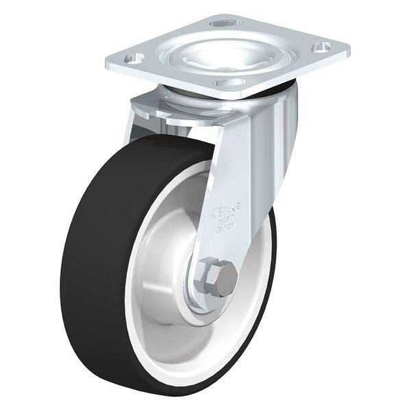 Swivel Plate Caster, PU, 6-5/16