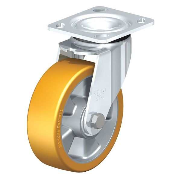 Swivel Plate Caster, PU, 6-5/16