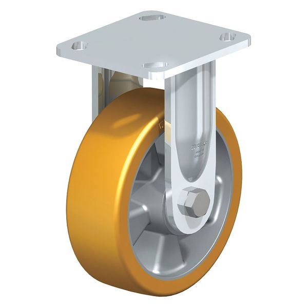 Rigid Plate Caster, PU, 6-5/16
