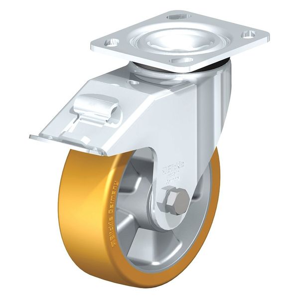 Swivel Plate Caster, PU, 6-5/16