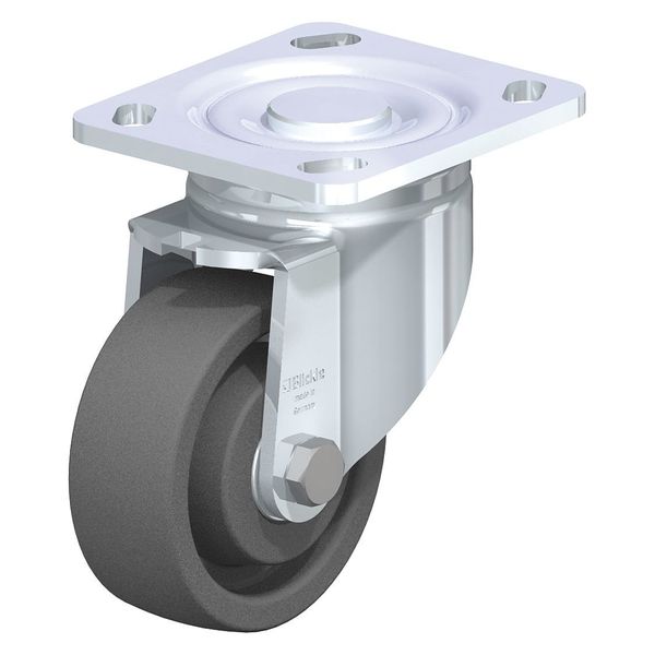 Swivl Plate Castr, Gry Nln, 3-1/8