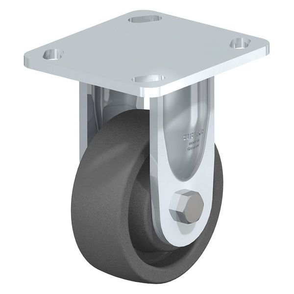 Rigid Plate Caster, Gry Nylon, 5