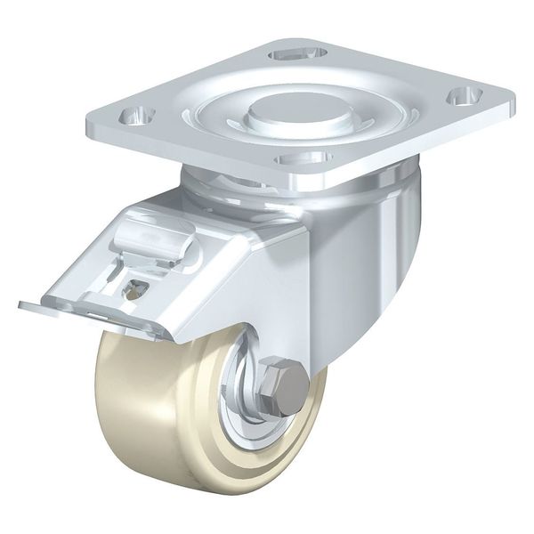 Swivel Plate Caster, Wt Nyln, 3-1/8