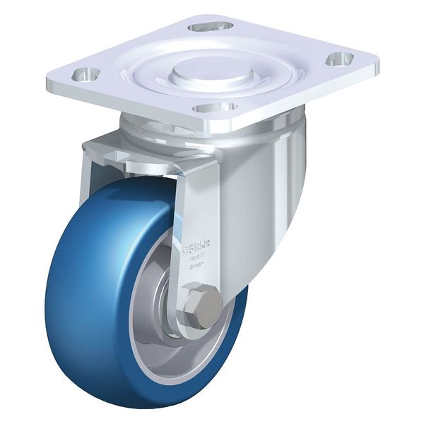 Swivel Plate Caster, PU, 3-1/8
