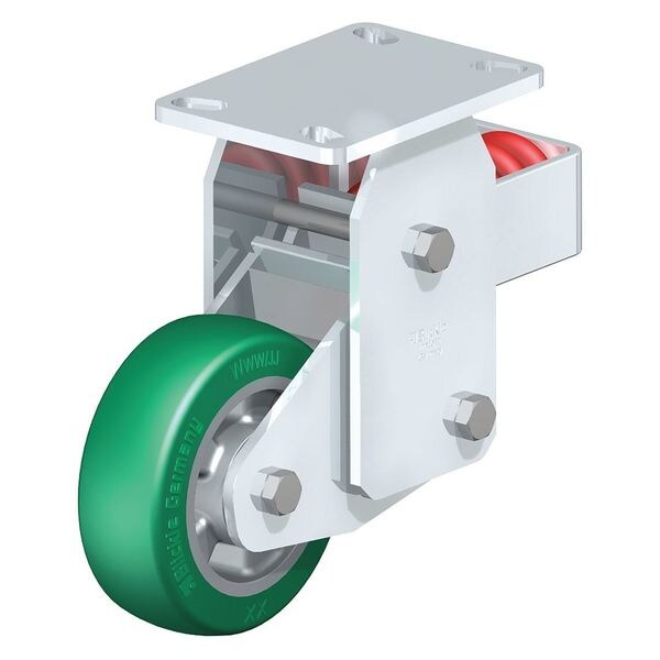 Rigid Plate Caster, PU, 6