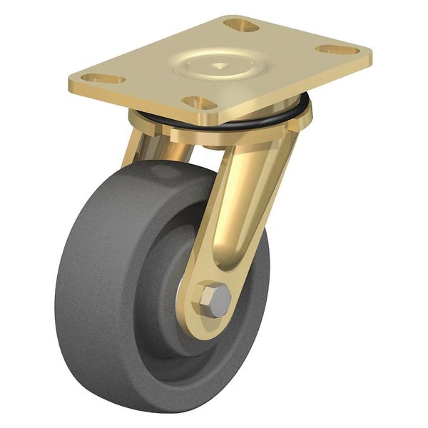 Swivel Plate Caster, Gry Nyln, 5