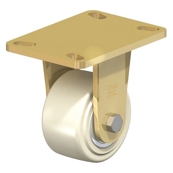 Rigid Plate Caster, Wht Nylon, 4