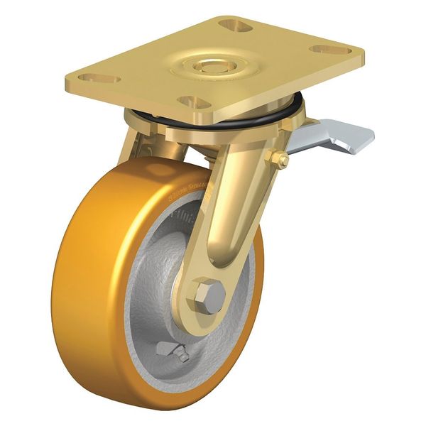 Swivel Plate Caster, PU, 5
