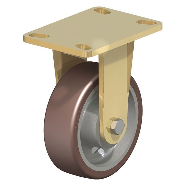 Rigid Plate Caster, PU, 6