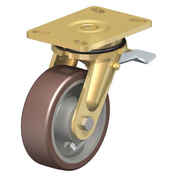 Swivel Plate Caster, PU, 5