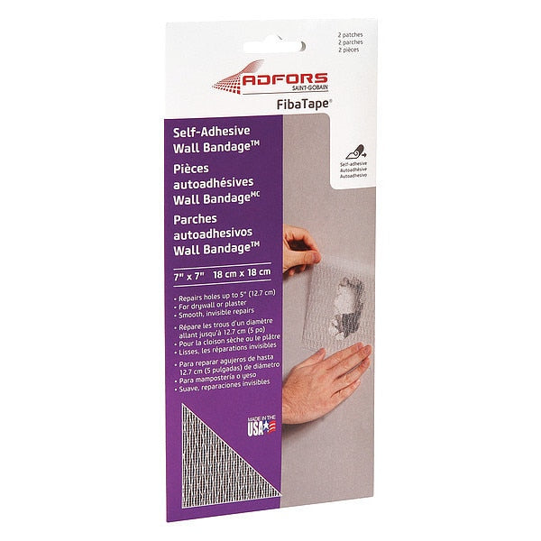 Wall Bandage Repair Patch, 7 in x 7 in, DIY Boxed, White