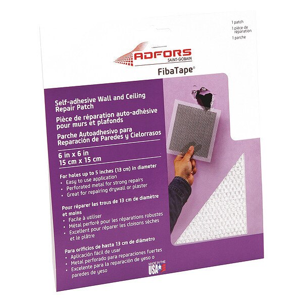 Aluminum Wall & Ceiling Patch, 6 in x 6 in, Hang-Sleeve, Aluminum