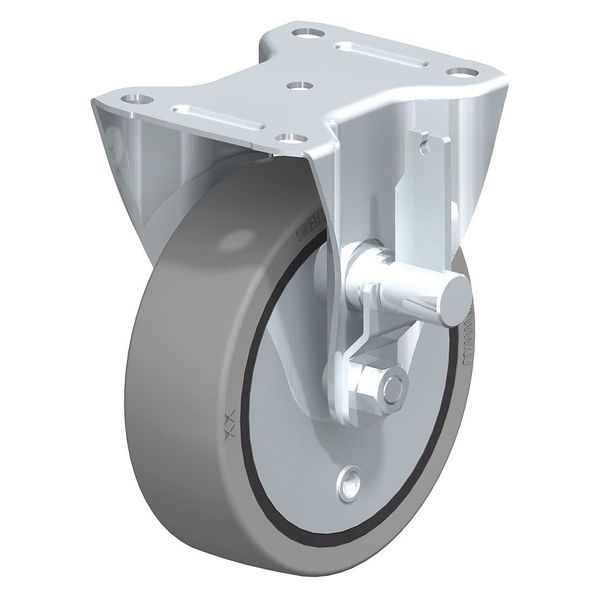Rigid Solid Rbbr Whl Castr, 6-5/16