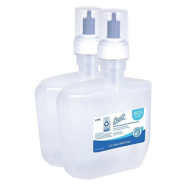 Moisturizing Foam Hand Sanitizer, 1.2 L Refills for KCP ICON & Scott Automatic Dispensers, 2 Bottles