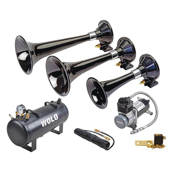 Train Horn, Euro Express, Pro, 12V, Blk