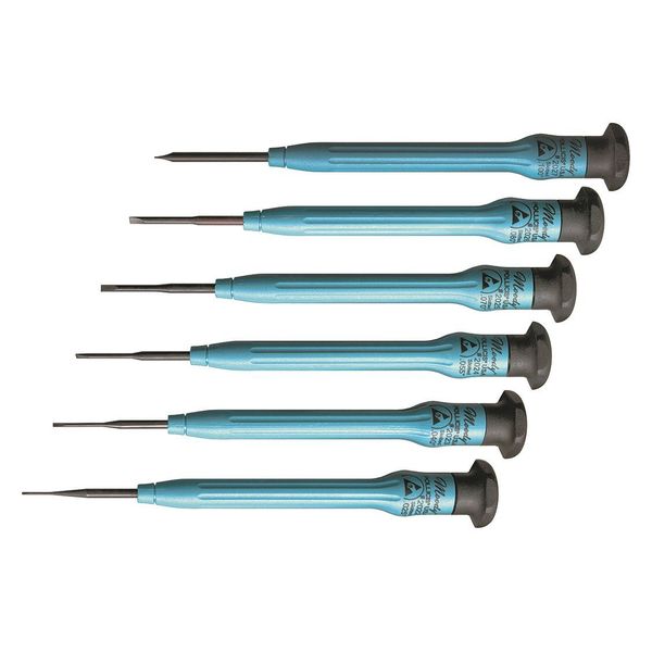 Fixed ESD Slot Screwdriver Set, 6 Pc