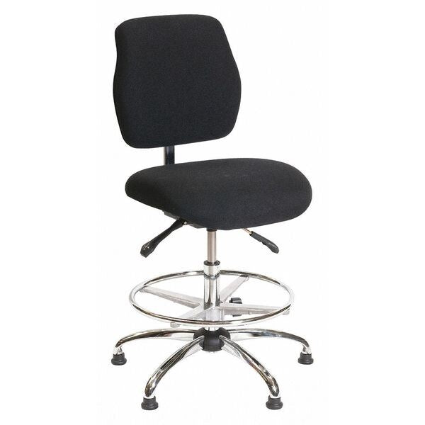 Workbench Chairs, 22 in to 30 inHeight, Black
