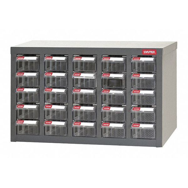 Parts Cabinet, Steel, 25 Bin