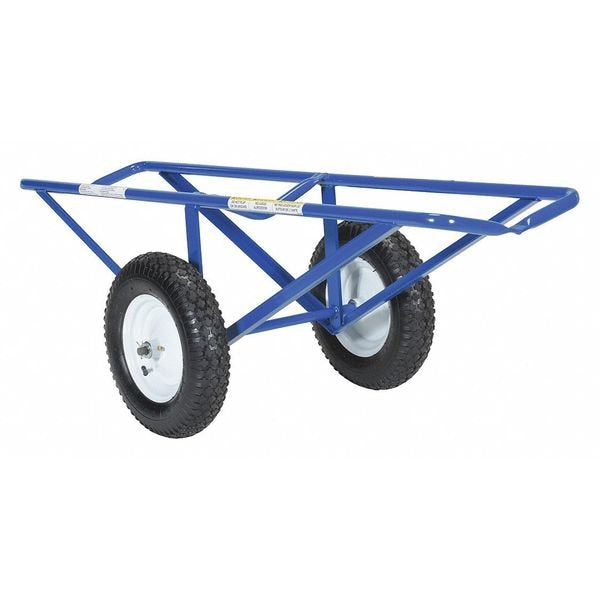 Blue Rug Dolly Fully Pneumatic Wheels 500 lb Capacity 61 x 26 x 20
