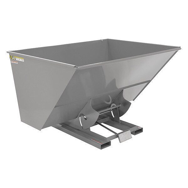 Self-Dump Hopper, Hd, 3 cu. yd., 6K, Gray