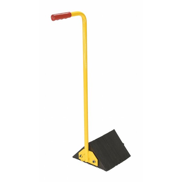 Laminated Rubber Wheel Chock, Ergo Hndl