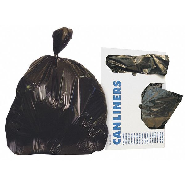 Trash Bag, 38X58, Black, 0.7Mil, LLDPE, PK200