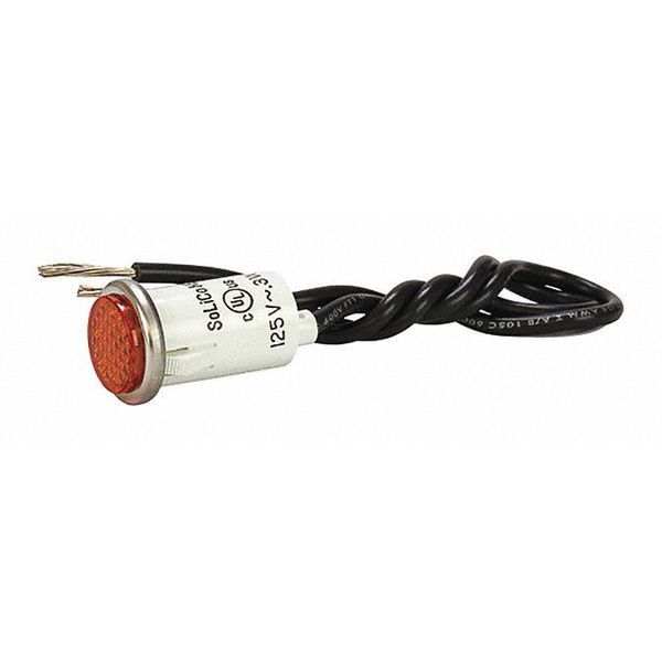 Round Indicator Amber Lens .500 Cutout