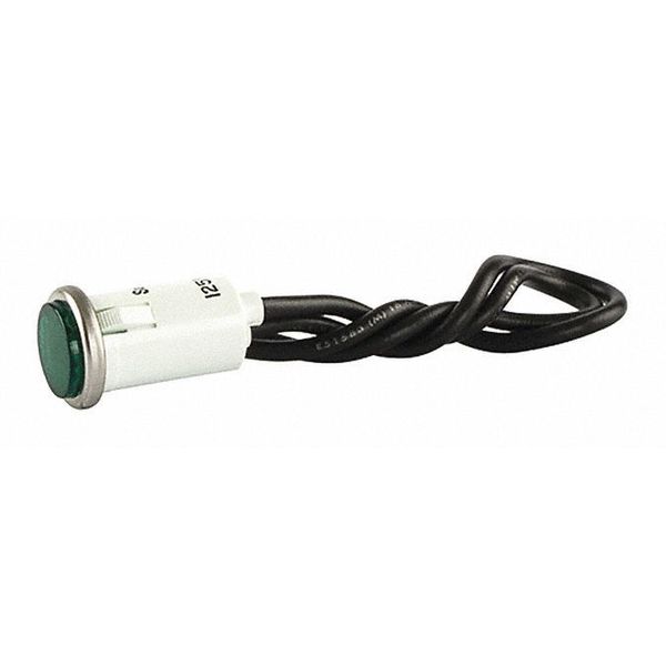 Round Indicator Green Lens .500 Cutout