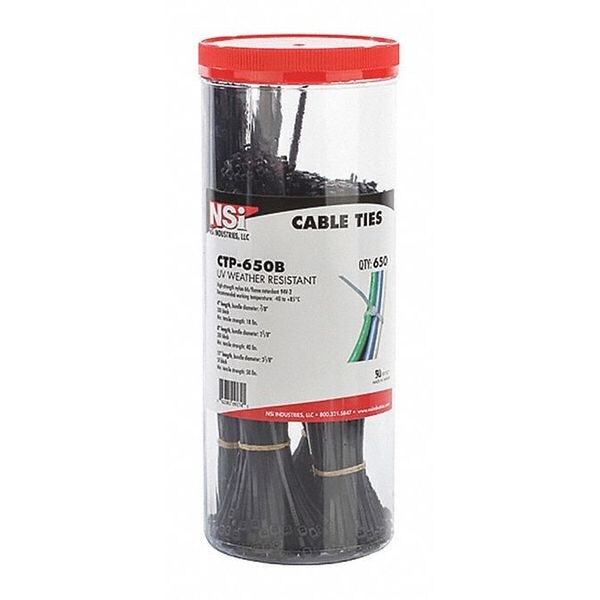 Cable Tie Canister, PK Black Asst, PK100