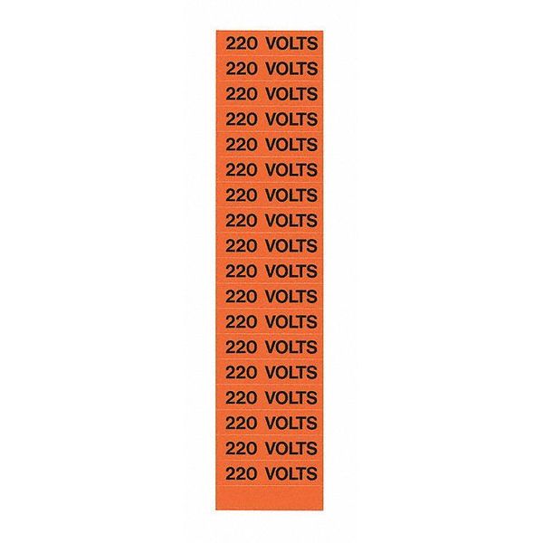 Voltage Marker Card 220 Volts