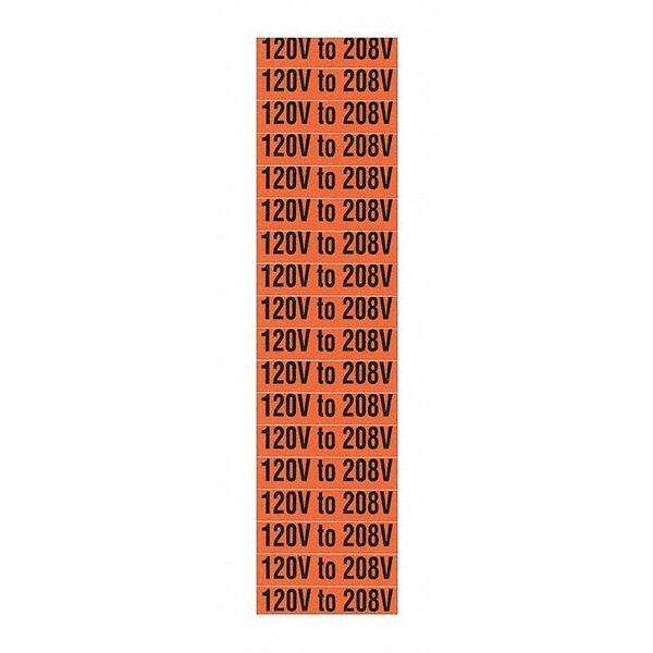 Voltage Marker Card 120V To 208V