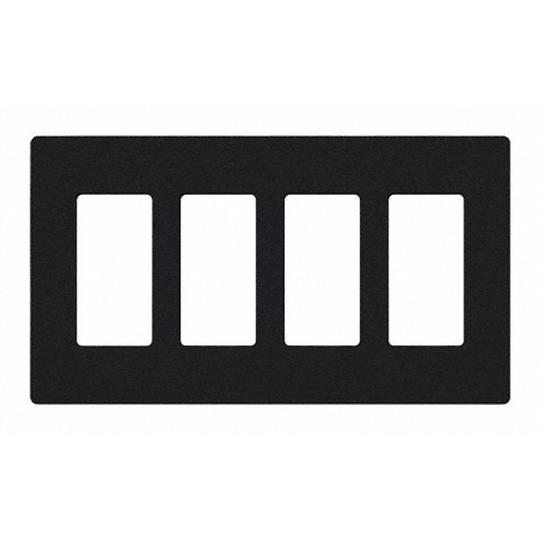 Designer Wall Plates, Number of Gangs: 4 Thermoset, Gloss Finish, Brown