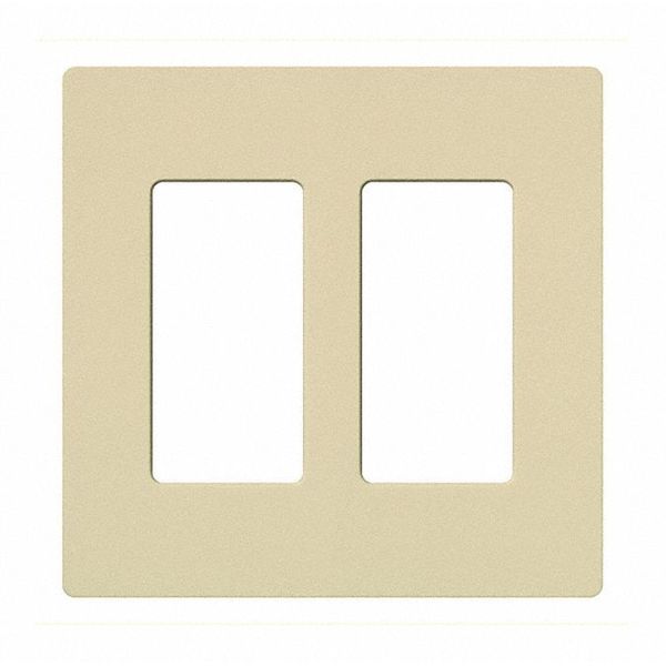 Designer Wall Plates, Number of Gangs: 2 Gloss Finish, Ivory