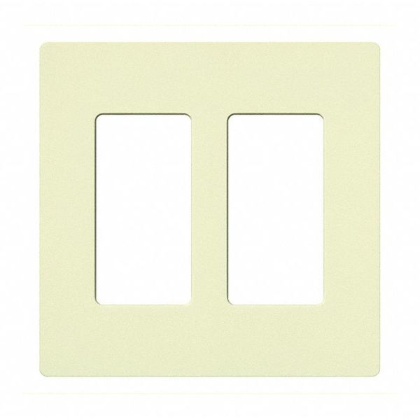 Designer Wall Plates, Number of Gangs: 2 Gloss Finish, Almond