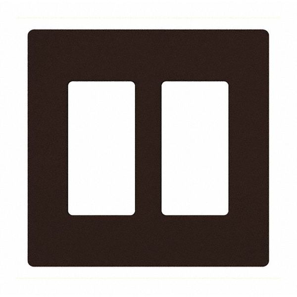 Designer Wall Plates, Number of Gangs: 2 Thermoset, Gloss Finish, Brown