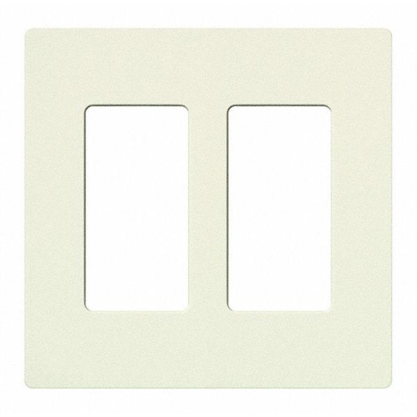 Designer Wall Plates, Number of Gangs: 2 Thermoset, Satin Finish, Biscuit