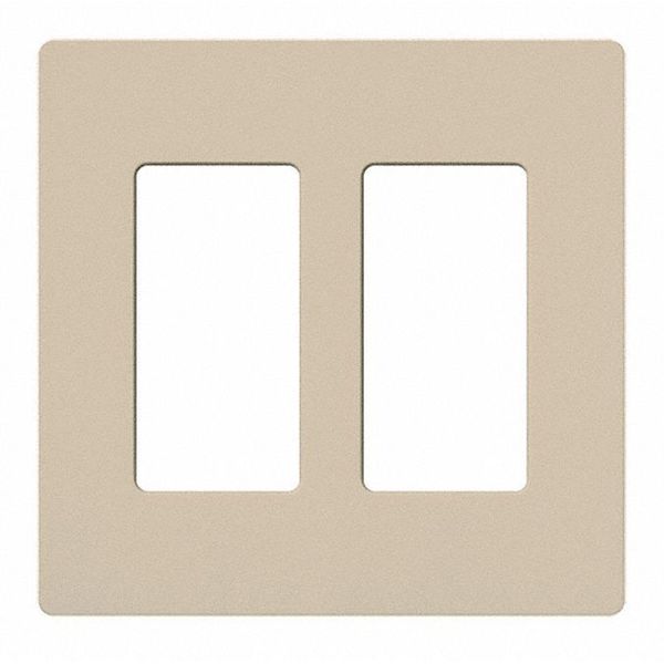 Designer Wall Plates, Number of Gangs: 2 Satin Finish, Taupe