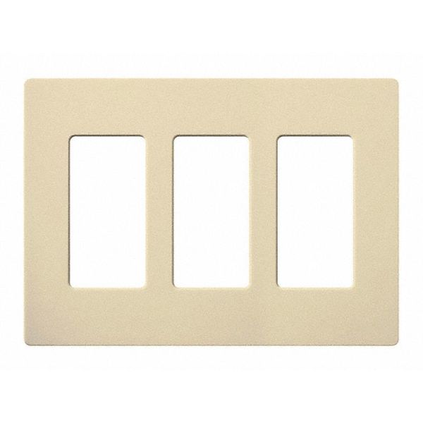Designer Wall Plates, Number of Gangs: 3 Gloss Finish, Ivory