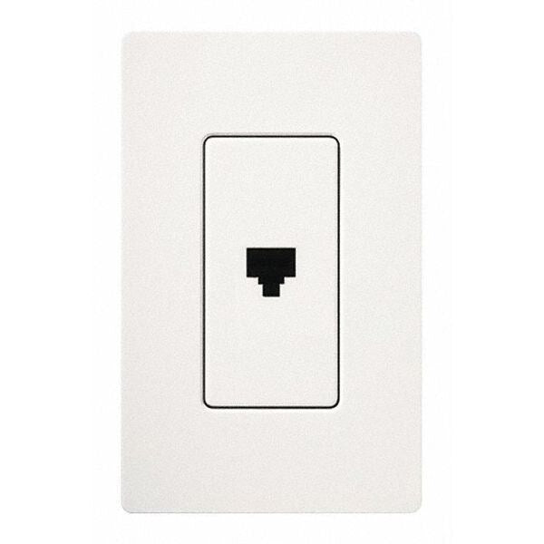 Telephone Jack, Single, White